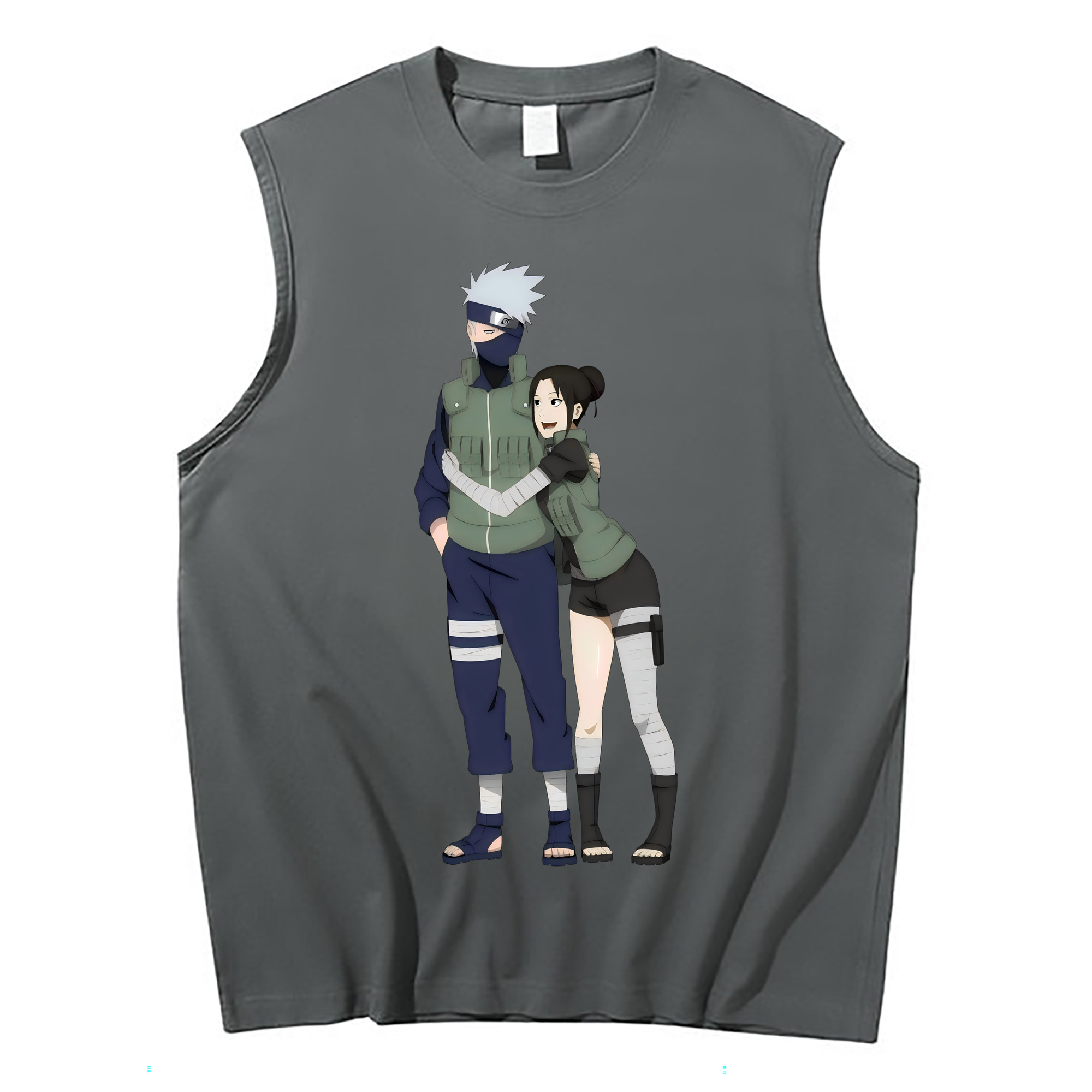 （画像用） NARUTO -ナルト- はたけ カカシ Hatake Kakashi コットン100％タンクトップ（フロントプリント）